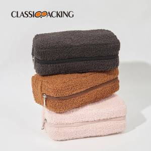 DIHUANTUO | Portable Simple Teddy Velvet Cosmetic Bag