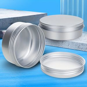 20Pcs Round Threaded Aluminum Box 30ml Reusable Packaging Box Cosmetics Packaging Small Metal Box Solid Balm Aluminum Can