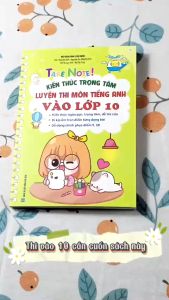 Sách - TAKE NOTE! Kiến thức trọng tâm luyện thi môn Tiếng Anh vào lớp 10 ( KHÔNG lò xo)