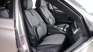 Germany Leather Car Seat Cover Full Set - Universal Fit Breathable and Waterproof Premium Leather Auto Seat Protectors for Most Sedan SUV  VanAutomotive Interior Covers