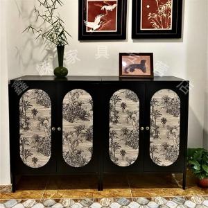 Large Capacity Iron Art Dining Room Sideboard Cabinet for Living Room Snack Cabinet Iron Sheet Shoe Cabinet Home Balcony Storage