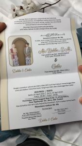 (50PCS) Undangan Pernikahan Brief Card Bentuk Semi Amplop / Desain model kekininan / Termurah di Indonesia