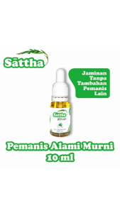 Sattha Stevia Cair Murni 10 ml x 3 pcs Pemanis Alami Gula Stevia