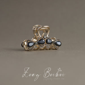 Elegant Black ~ French Style Bow Loose Clip Small Size Hair Claw Headdress Back Head Hair Clip Fancy Headdress