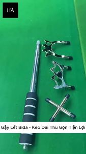 Gậy Lết Bida - Lết Bida Ống Lồng Kéo Dài Thu Gọn Tiện Lợi