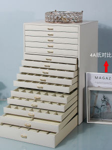 MilaDi 15-Layer Large Capacity Wooden Jewelry Box European Style Princess Multi-Layer Storage Box for Valuable Fashion Jewelry