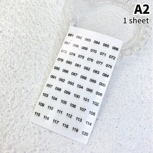 HNKMP | 【1/4sheets DIY Craft Self Adhesive Nail Polish Lipstick Color Number Tags Sticker Waterproof Laser Number Label Stickers】
