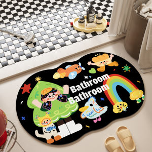 ovzf | Pink Princess Style Slip Resistant Absorbent Bath Mat