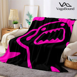 Cartoon D-Domokun Flannel Blanket Warm Soft Halloween Christmas Couch Warm Cozy Decorative Decor Gift for All Season