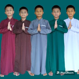 Gamis jubah anak laki-laki lengan panjang