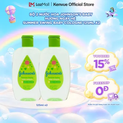 Combo 2 Chai Nước Hoa Cho Bé Johnsons Baby Cologne Hương Ngày Hè Summer Swing Baby Cologne 125ml