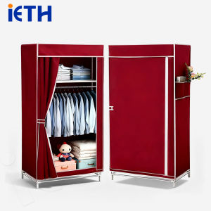 iETH 70ซม1ช่องแขวน - ตู้เสื้อผ้าแบบประกอบได้ กันฝุ่นมิดชิดชั้นปรับระดับได้ แข็งแรงทนทาน พับเก็บง่าย เก็บเป็นระเบียบ สำหรับห้องแคบ คอนโด
