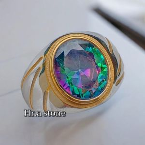CINCIN BATU MISTIK QUARTZ FULL CUTTING RING TITANIUM
