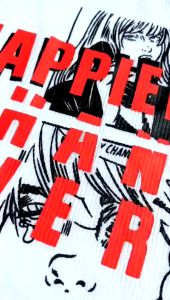 Crop Top Wanita HAPPIER THAN EVER Rib (LD 88 P 40)