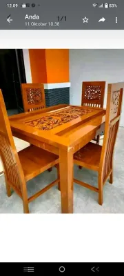 kursi meja makan 1 set 4 Kursi