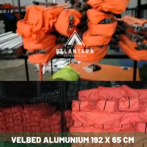 velbed alumunium tempat tidur darurat medis 190x65 cm belantara adventure kuat anti karat