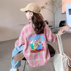 SQTN.KIDS | Áo Khoác Áo Sơ Mi Caro Mỏng Mùa Xuân Thu