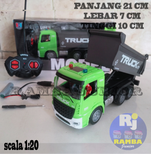 MAINAN ANAK MOBIL REMOTE CONTROL RC DUMP TRUCK KONSTRUKSI TRUK PASIR BATERAI CAS