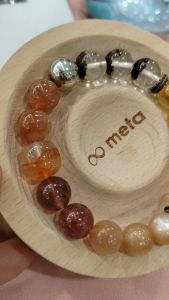 九火运 发发发手链 (男款)| 设计与黄塔晶 橙光石 太阳石 红草莓晶 红胶花 绿幽灵(褐色)