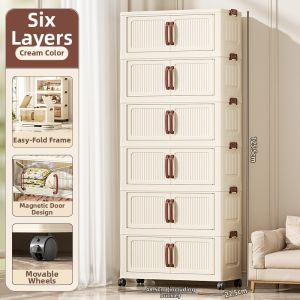 ZHUOLESHI | Multi-purpose Folding Storage Cabinet Large Capacity