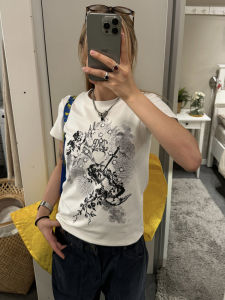 CCYE Brand American Retro round Neck Short Sleeve T-Shirt Womens Original Streetwear Summer Fashion Top Versatile Casual Classic Print