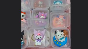 Hộp 1 Móc khóa móc điện thoại nhân vật hoạt hình Kuromi Melody Cinnamoroll Pompompurin Hello Kitty đáng yêu