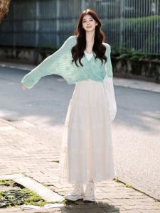 CHANGTONG | Spring Knit Cardigan & Skirt Suit