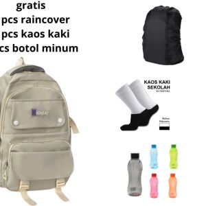 Tas Ransel Sekolah Anak Perempuan Terbaru KUROMI Tas Ransel Fashion Wanita SD SMP SMA Banyak Bonus