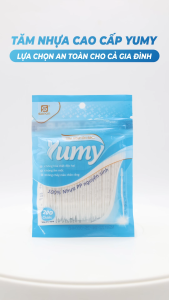 [Combo 6] Tăm nhựa xương cá xỉa răng YUMY túi zip ghép 200 chiếc đầu mềm an toàn bảo vệ nướu (TN11-133)