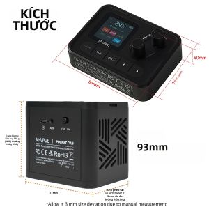 M-VAVE | M-VAVE POCKET COMBO Bộ Khuếch Đại Đàn Guitar Điện Mini Di Động Với Bộ Xử Lý Đa Hiệu Ứng Loa Tích Hợp Có Thể Sạc Lại Dành Cho Người Chơi Guitar