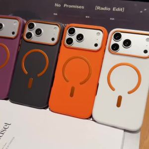 szhaiyu | Luxury Skin Feel Frosted Case for iPhone 18 Pro Max 17 16 15 14 Pro Plus for Magsafe Alloy Lens Frame Anti-drop Bumper Cover