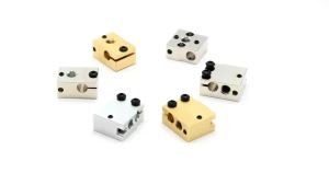High Quality E3D V6 Volcano Aluminum or Plated Copper Brass Heat Block for PT100 HT-100K Hotend 3D Printer Extruder Heated Block