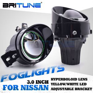 Hyperboloid Bi LED 3 Inch Fog Lights For Nissan Almera Teana Livina Sylphy X-Trail Navara NP300 Altima Frontier Matrix Projector Lens Waterproof Fog Lamp Spot Light Car Accessories