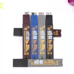 1PC 2B Dày Đầu Dẹt Cơ Bút Chì Có Nạp Lại Để Vẽ Văn Phòng Học Viết Tự Động Thân Nhựa Cơ Bút Chì