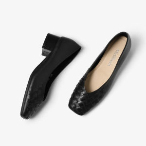 MIOLLIBARN | Low-cut Breathable Sheepskin Womens Coarse Heel Shoes