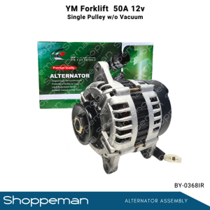 YM FORKLIFT FORK LIFT ALTERNATOR ASSEMBLY SINGLE PULLEY WITHOUT VACUUM 50A 12V BY-0368IR