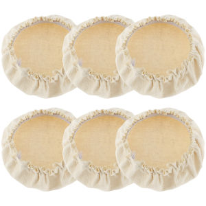 6Pcs Sourdough Starter Jar Covers 7.6cm to 10.1cm Elastic Cloth Sourdough Fermentation Jar Lid Breathable Reusable Cloth Jar Lid