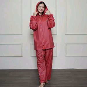 Jas Hujan Akula Original Setelan Baju Celana Pria Wanita Dewasa Anti Rembes