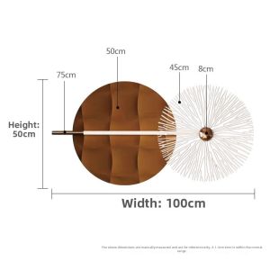 Modern Luxury Metal Wall Decor With Light