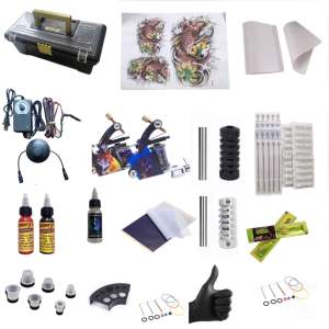 Bộ 2 máy kèm 2 mực xăm và hộp đựng máy