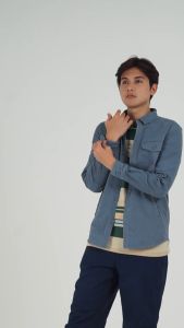 Greenlight Jaket Pria Kerah Overshirt Jacket Cotton Blend C010923