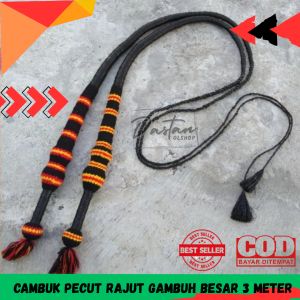 Cambuk pecut gambuh besar 300cm lebih jederan cemeti jaranan kuda lumping