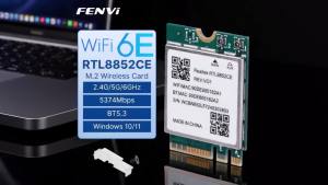 Fenvi | FENVI WiFi 6E RTL8852CE M.2 Network Card BT5.3 5400Mbps Tri Band 2.4G/5G/6Ghz Wireless WiFi Receiver Adapter for Laptop Win10/11