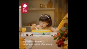 FANTASY E LIFE BC BABYCARE Baby Training Plate Set: Easy-to-Use Baby Food Plate with Non-Slip Base Baby Utensils