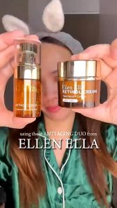 🔥Trending! Ellen Ella 4X Retinol Serum and Cream – Anti-Aging Wrinkle Reduction Hydrating Formula for Glass Skin & Youthful Glow – 35ml