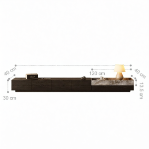Modern Minimalist Italian Luxury Natural Stone Storage Floor Standing Customizable TV Cabinet