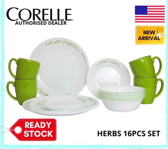 HOT OFFER Corelle Livingware 16 pcs Herbs Lazada