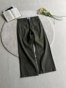 Xanvas | Matcha Green A-line Flared Tapered Jeans
