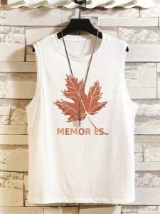 Summer Men Waistcoat Vest Pure Cotton Exercise Sleeveless Vest T-shirt All Cotton Loose Fashion Casual Youth Tops