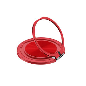 Ultra-Thin Metal Phone Stand Ring Holder Magnetic 360-Degree Rotation Lightweight Black Patch Foldable Mobile Phone Holder